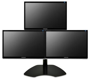 Triple Monitor Stand 1 over 2
