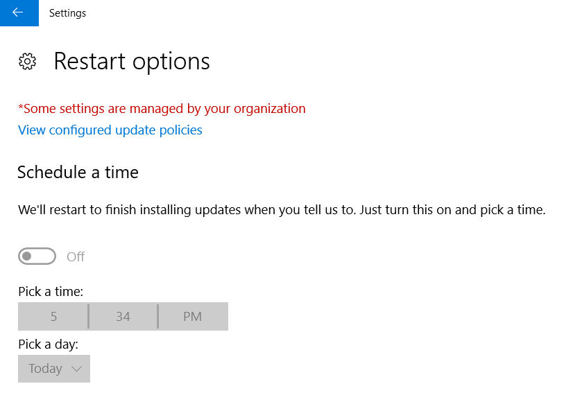 Turn off Windows Reboot after updates