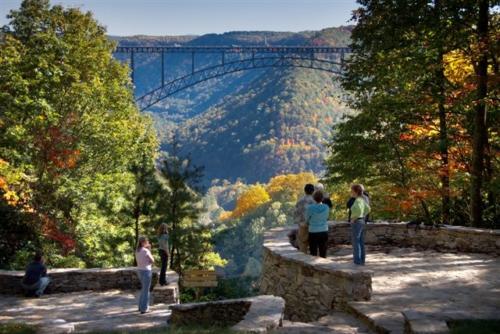 Bridgeview overlook in the fall